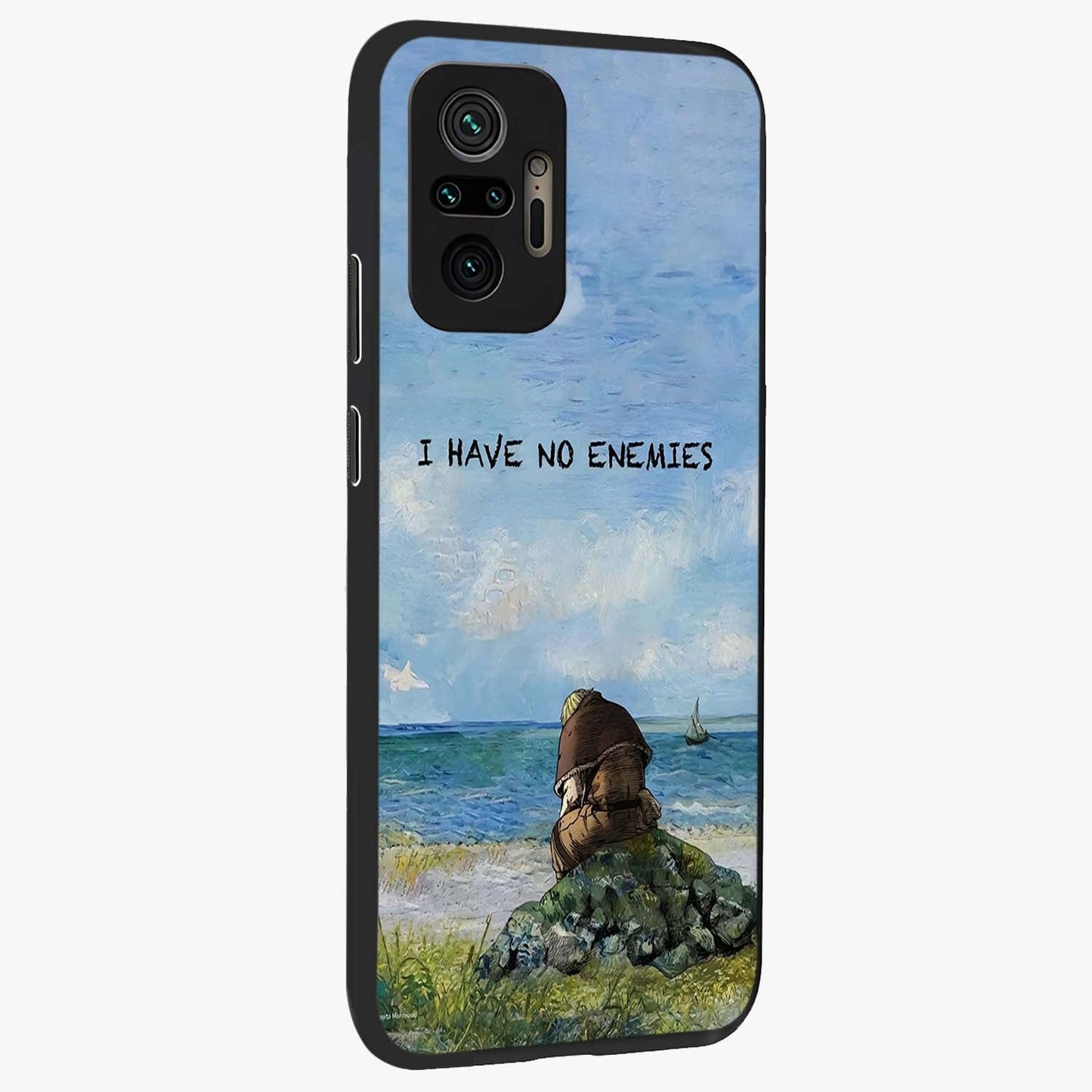 Peace Beyond War Glass Case upright view showcasing powerful peace symbol artwork with inspirational theme.