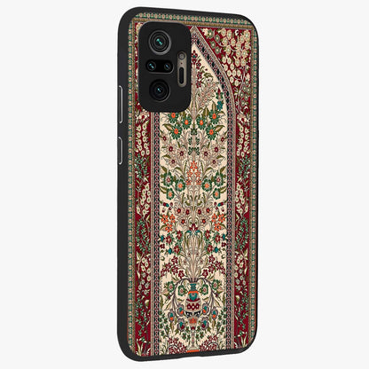 Persian Inspired Glass Case upright view showcasing decorative Persian artwork with rich heritage theme.