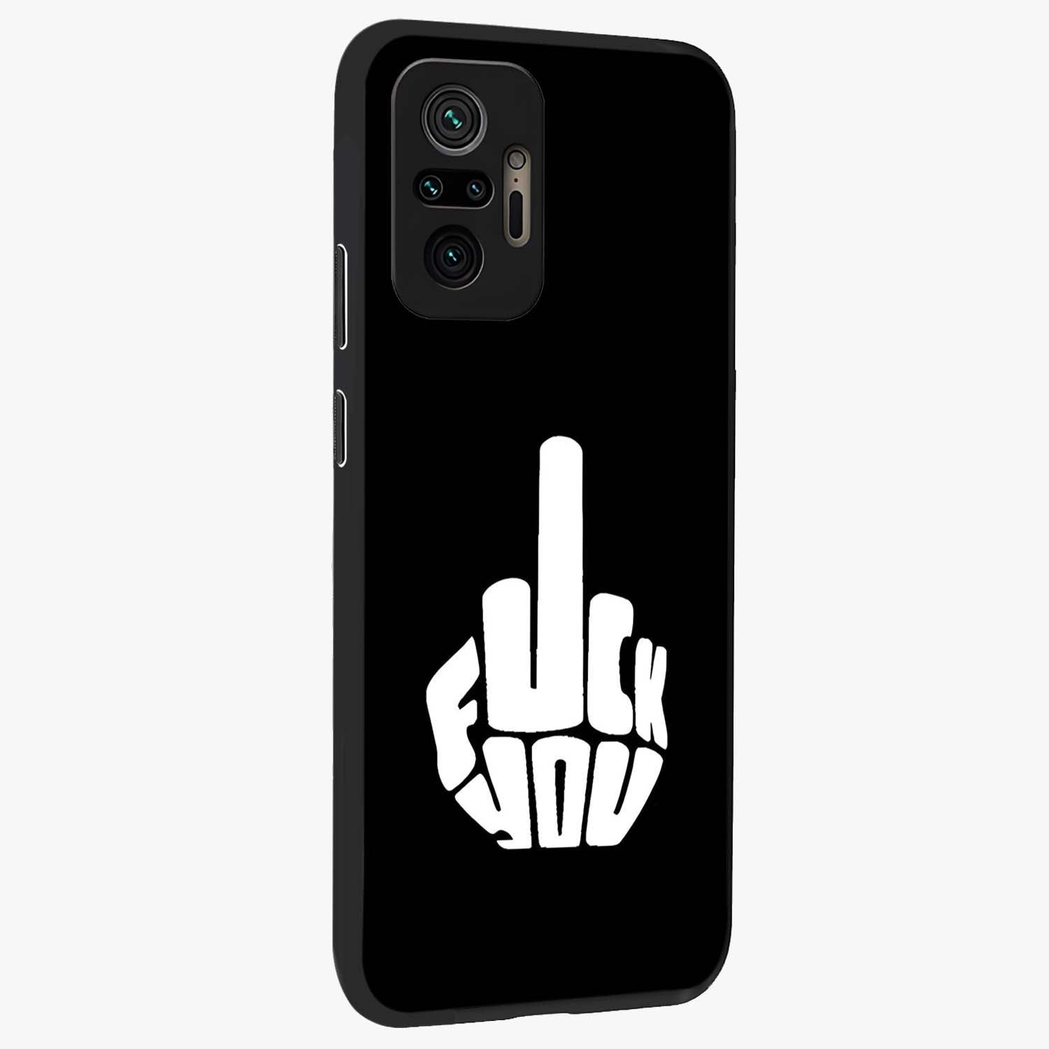 Rebel Mode On Glass Case upright view showcasing striking statement artwork with bold rebellious theme.