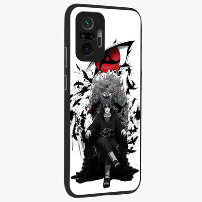 Uchiha Shadow Throne Glass Case upright view showcasing magical underwater galaxy artwork with vibrant cosmic theme.