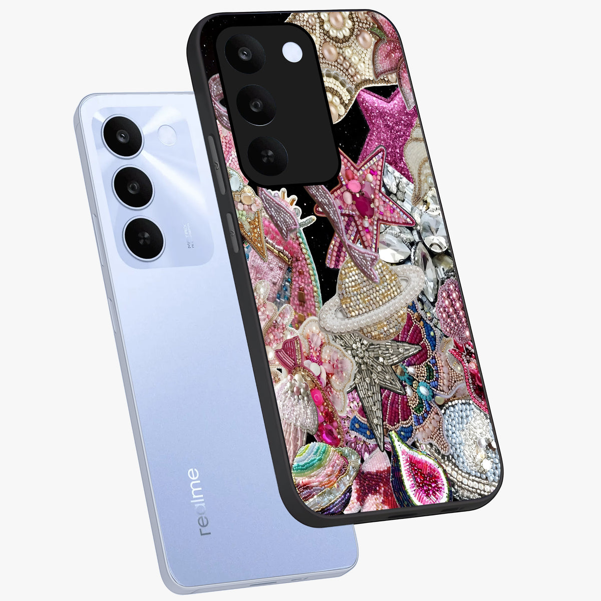 Starlit Jewel Dream Glass Case displayed in angled mockup highlighting glowing celestial jewel design with dreamy aesthetic.