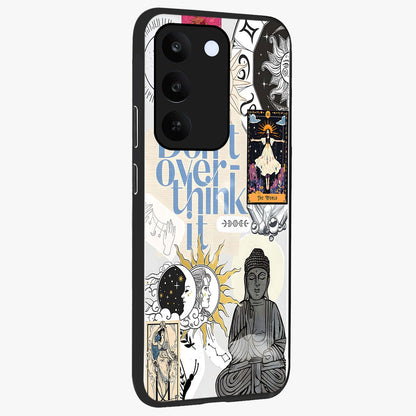 Ethereal Thoughts Glass Case upright view showcasing delicate artistic composition with peaceful dreamy theme.