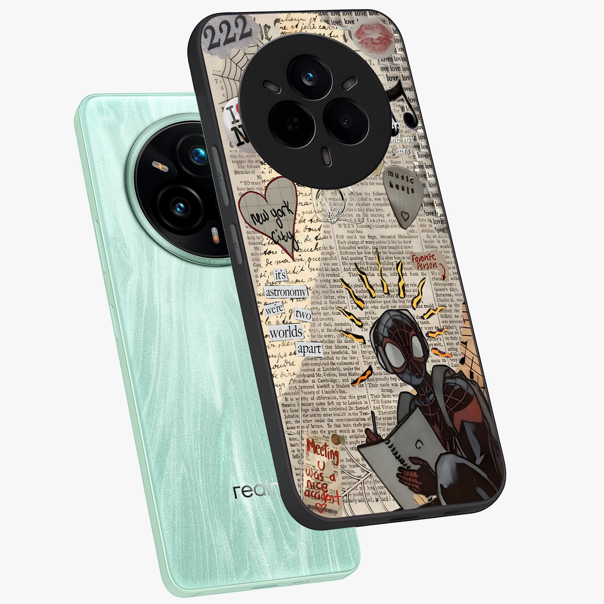 City Dream Sketch Glass Case displayed in angled mockup highlighting minimal city illustration with aesthetic sketch style.