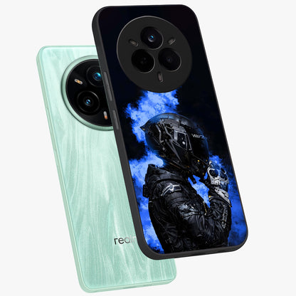 Cyber Sentinel Protocol Glass Case displayed in angled mockup highlighting digital cyber design with sci-fi aesthetic style.