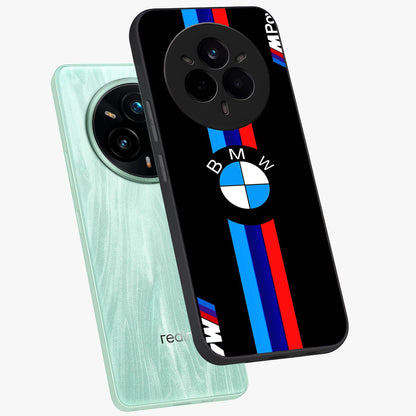 Turbo BMW Beast Glass Case displayed in angled mockup highlighting sleek racing car design with bold automotive aesthetic.