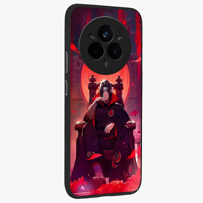 Blood Moon Sovereign Glass Case upright view showcasing powerful moon inspired artwork with cosmic aesthetic style.