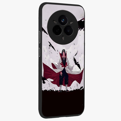 Crimson Crow Ascension Glass Case upright view showcasing dramatic crow artwork with bold gothic theme.