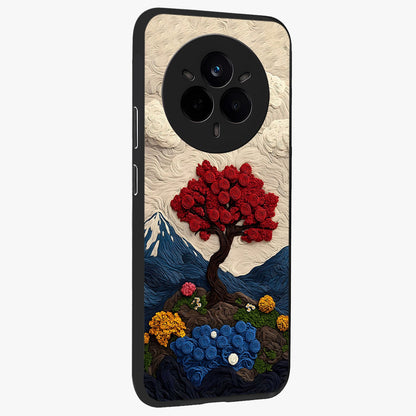 Eternal Nature Tapestry Glass Case upright view showcasing elegant nature tapestry design with decorative style.