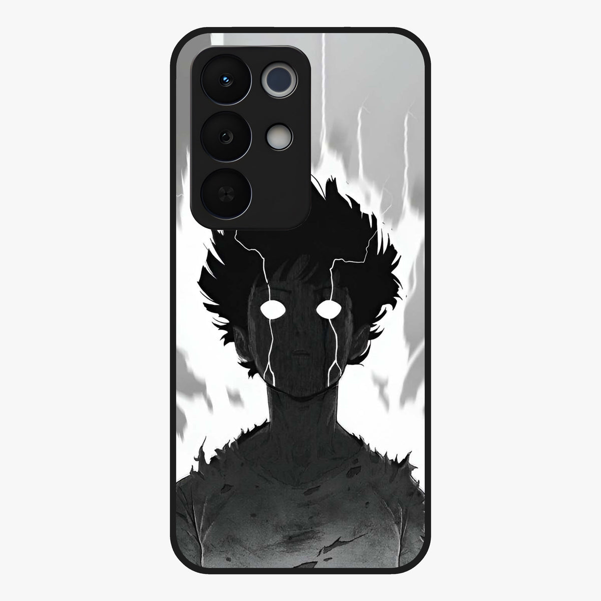 Awakened Inner Rage Glass Case showing flat back view with intense artistic artwork and glossy glass finish.
