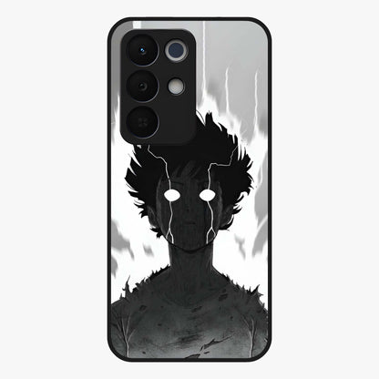Awakened Inner Rage Glass Case showing flat back view with intense artistic artwork and glossy glass finish.