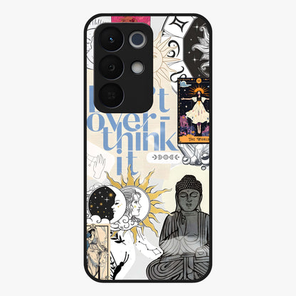 Ethereal Thoughts Glass Case showing flat back view with dreamy artistic artwork and glossy glass finish.