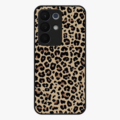 Savage Chic Pattern Glass Case showing flat back view with stylish patterned artwork and glossy glass finish.