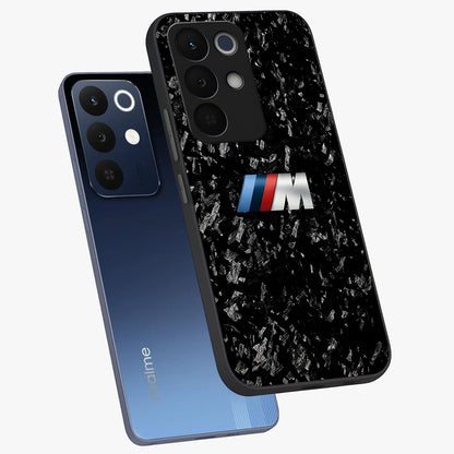 Carbon Speed Mark Glass Case displayed in angled mockup highlighting racing inspired carbon design and sleek aesthetic style.
