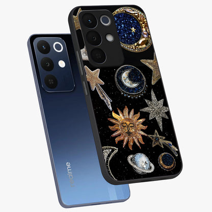 Celestial Gem Constellations Glass Case displayed in angled mockup highlighting gemstone inspired constellation design.