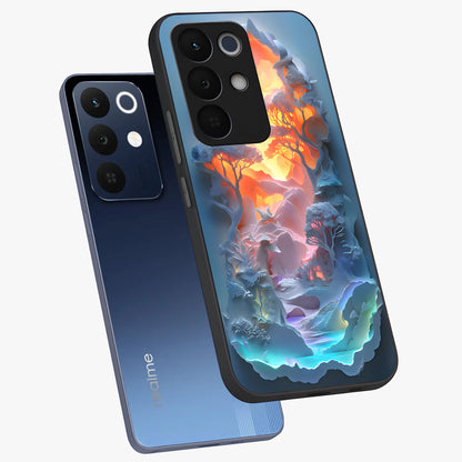 Glow Forest Portal Glass Case displayed in angled mockup highlighting mystical forest design with magical glowing aesthetic.