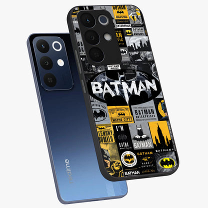 Knight Gotham Rise Glass Case displayed in angled mockup highlighting powerful knight silhouette design with dramatic aesthetic.