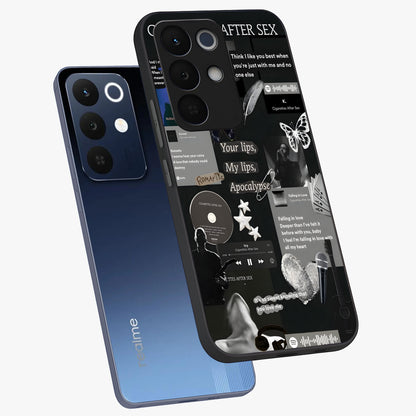 Midnight Love Echo Glass Case displayed in angled mockup highlighting elegant love inspired design with deep aesthetic style.