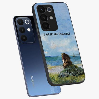 Peace Beyond War Glass Case displayed in angled mockup highlighting meaningful message design with artistic aesthetic style.