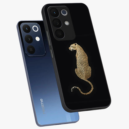 Regal Leopard Glass Case displayed in angled mockup highlighting powerful animal illustration with stylish wild aesthetic.