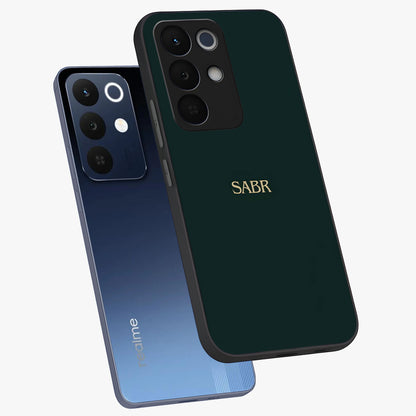 Sabr Minimal Patience Glass Case displayed in angled mockup highlighting simple inspirational design with clean aesthetic style.