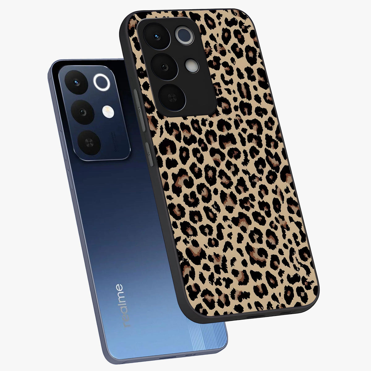 Savage Chic Pattern Glass Case displayed in angled mockup highlighting bold fashion inspired design with chic aesthetic.