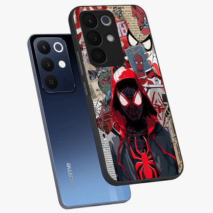 Spider Collage Street Glass Case displayed in angled mockup highlighting dynamic street style collage design with comic aesthetic.
