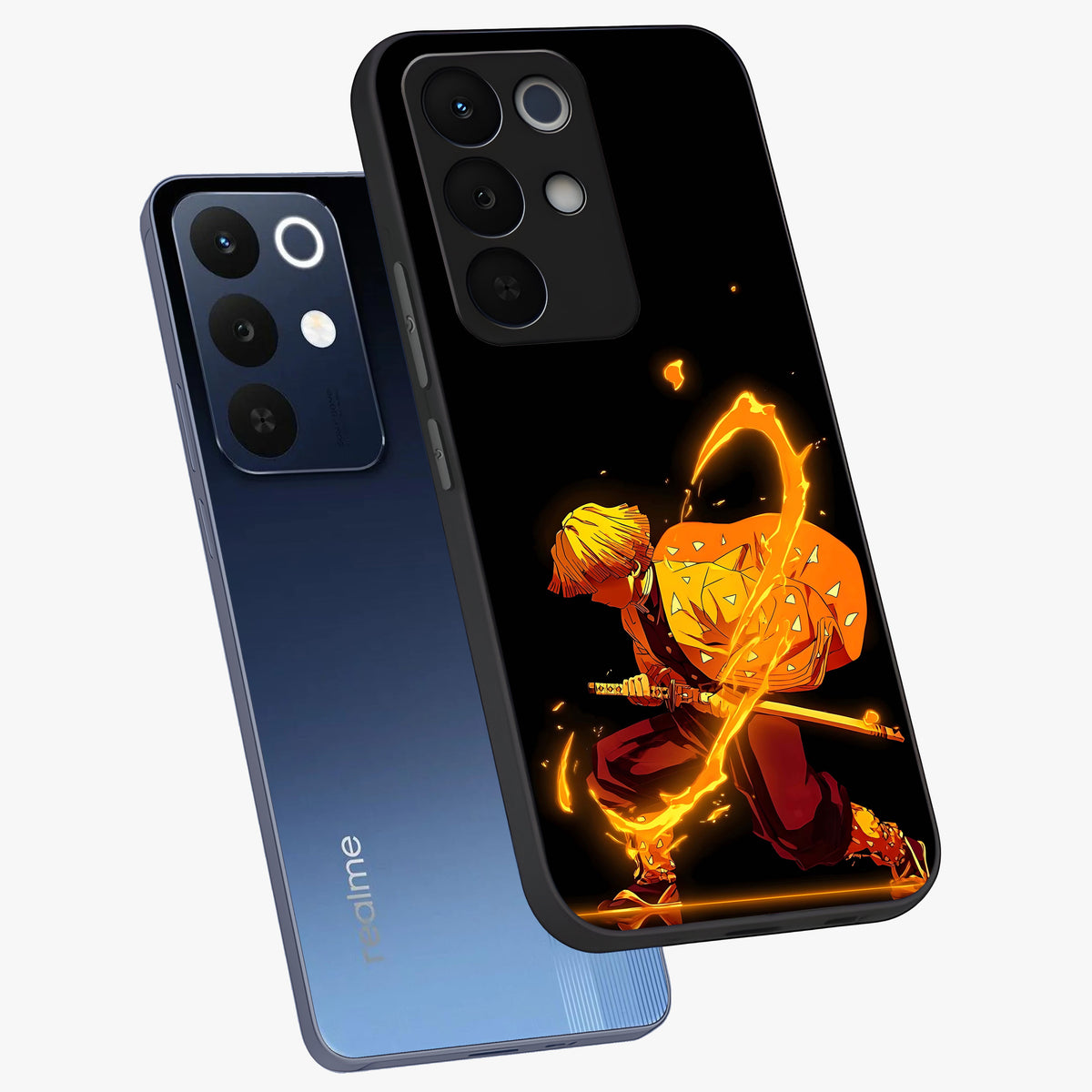 Thunder Flame Execution Glass Case displayed in angled mockup highlighting dramatic fire themed design with intense fantasy aesthetic.