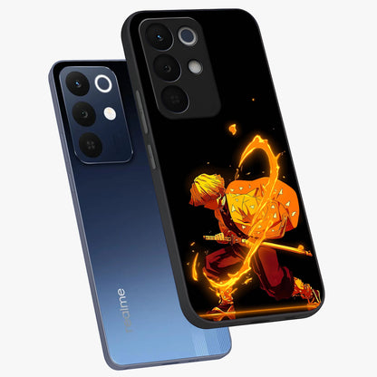 Thunder Flame Execution Glass Case displayed in angled mockup highlighting dramatic fire themed design with intense fantasy aesthetic.