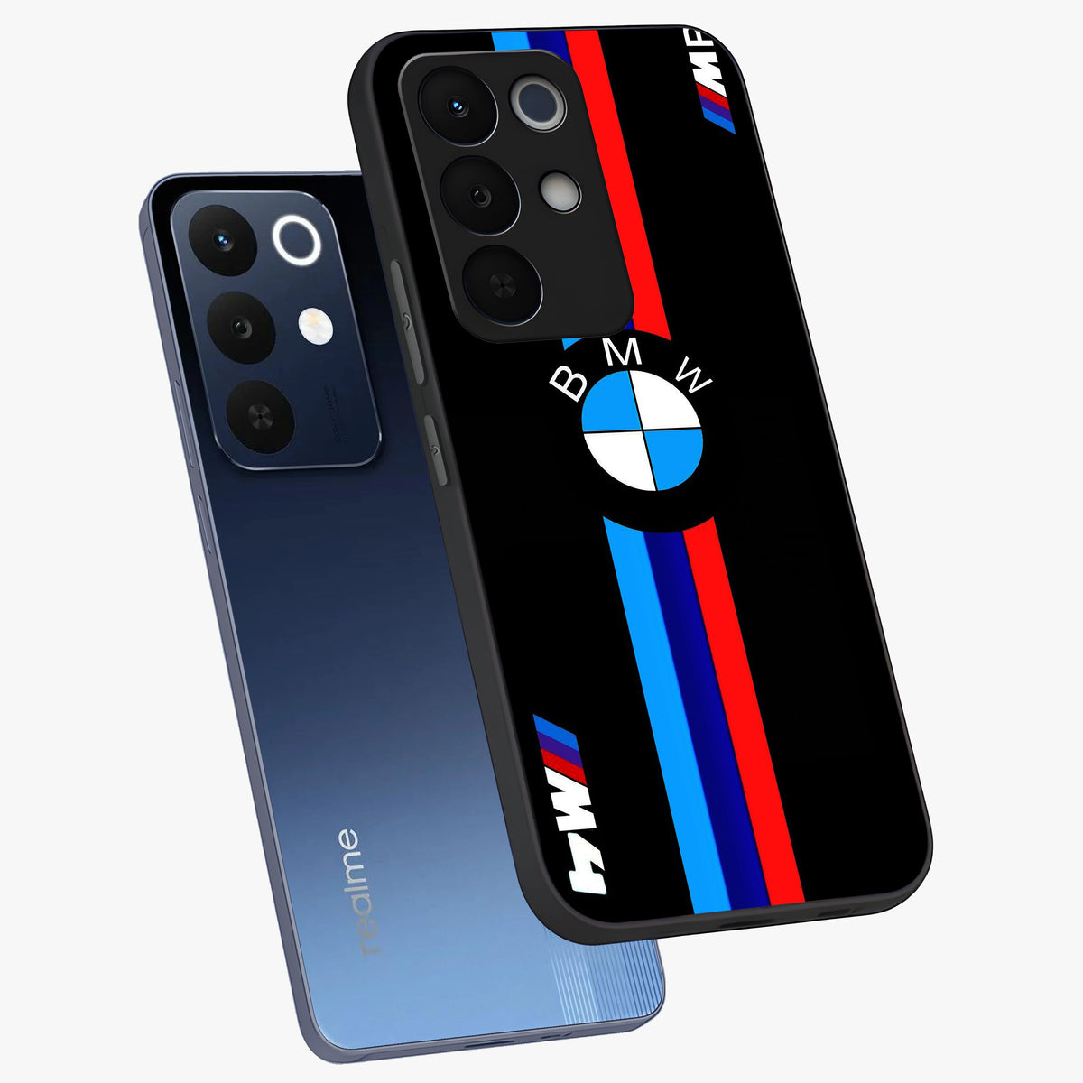 Turbo BMW Beast Glass Case displayed in angled mockup highlighting sleek racing car design with bold automotive aesthetic.