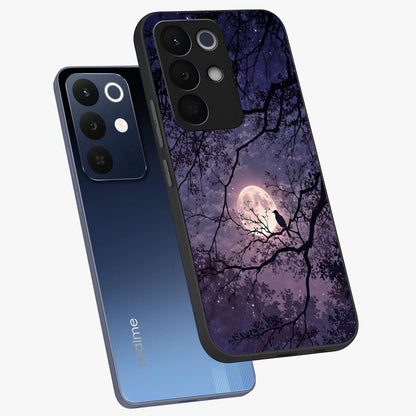 Whispering Moon Silence Glass Case displayed in angled mockup highlighting calm lunar design with dreamy night aesthetic.