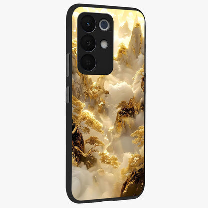 Gates Of Illumination Glass Case upright view showcasing glowing gateway artwork with mystical celestial theme.