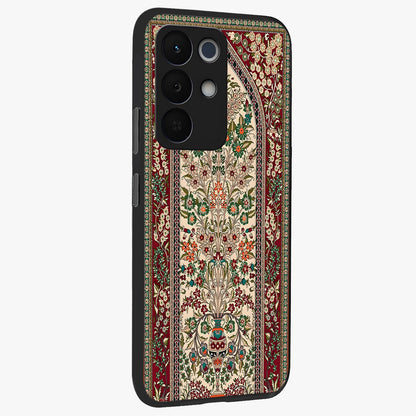 Persian Inspired Glass Case upright view showcasing decorative Persian artwork with rich heritage theme.