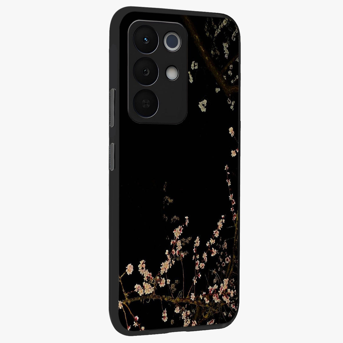 Petal Moon Light With Custom Name Glass Case upright view showcasing elegant floral moon artwork with personalized aesthetic.