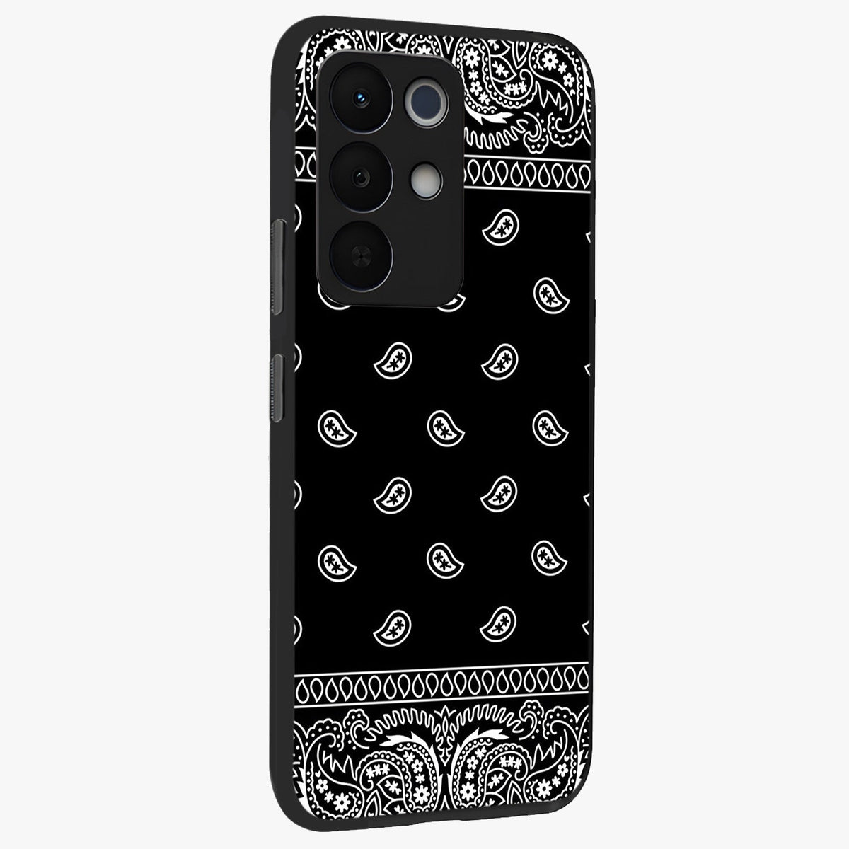 Retro Rebel Threads Glass Case upright view showcasing stylish vintage artwork with bold retro theme.