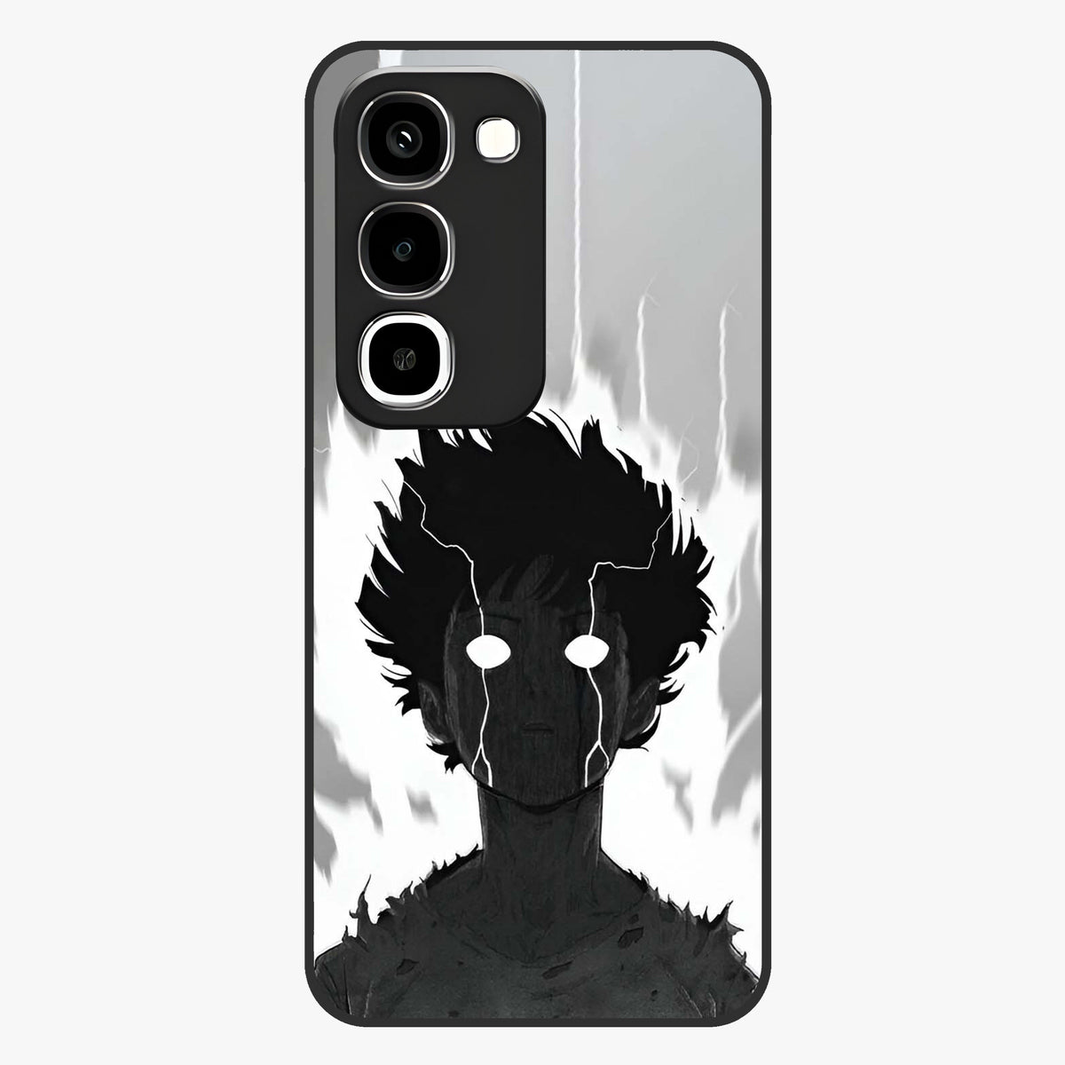 Awakened Inner Rage Glass Case showing flat back view with intense artistic artwork and glossy glass finish.