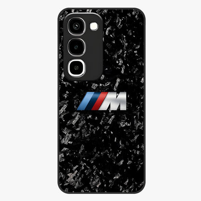 Carbon Speed Mark Glass Case showing flat back view with sporty carbon pattern artwork and glossy glass finish.