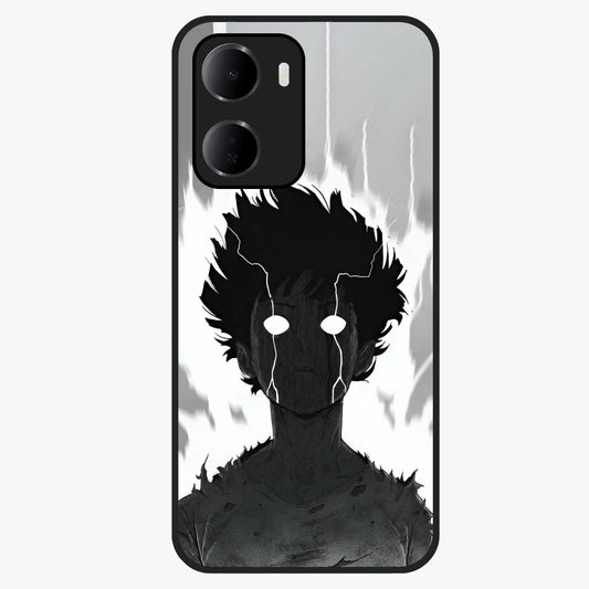 Awakened Inner Rage Glass Case showing flat back view with intense artistic artwork and glossy glass finish.