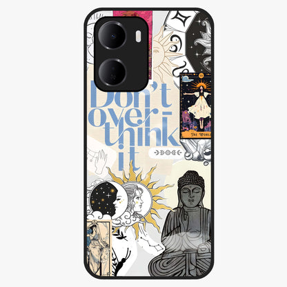Ethereal Thoughts Glass Case showing flat back view with dreamy artistic artwork and glossy glass finish.