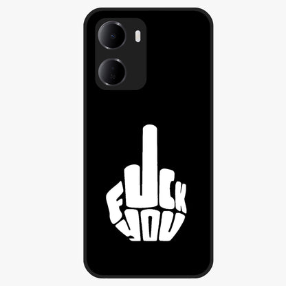 Rebel Mode On Glass Case showing flat back view with bold rebellious typography artwork and glossy glass finish.