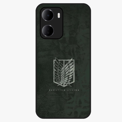 Wings Of Freedom Glass Case showing flat back view with symbolic wings artwork and glossy glass finish.