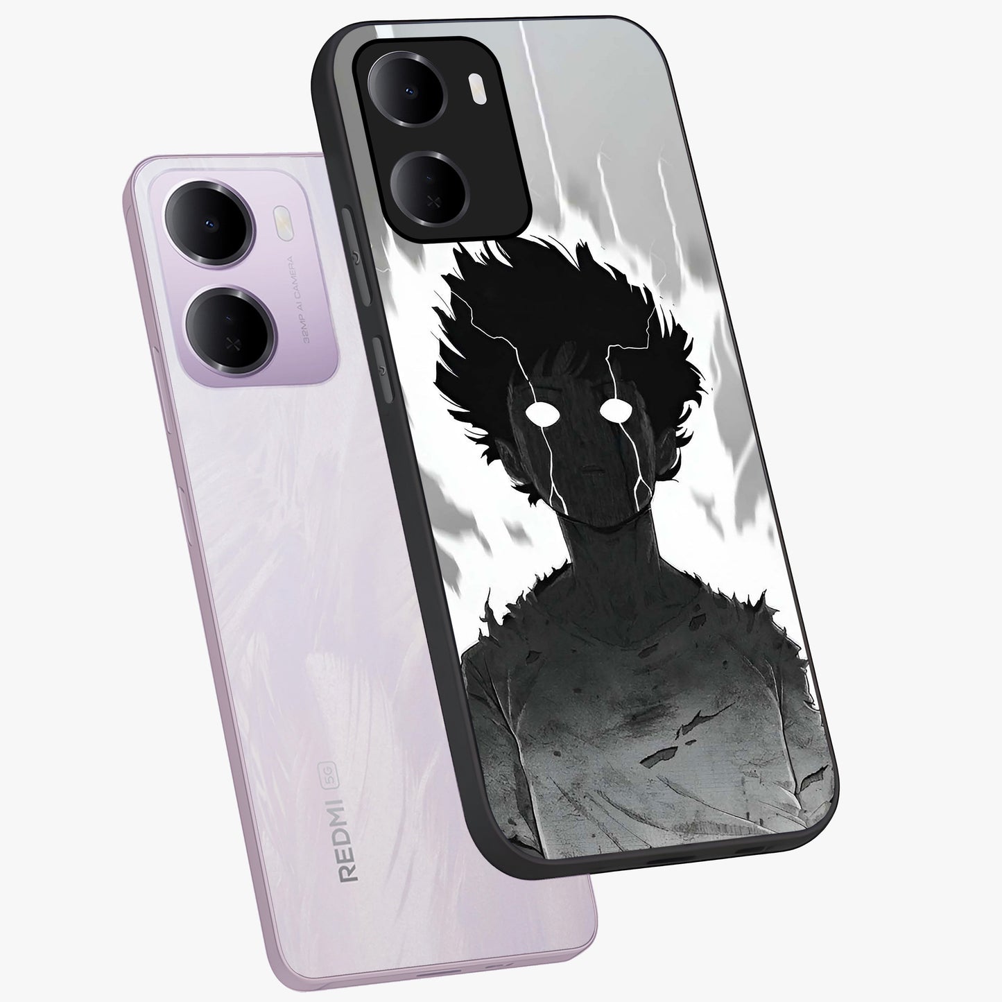 Awakened Inner Rage Glass Case displayed in angled mockup highlighting powerful graphic design and bold artistic theme.