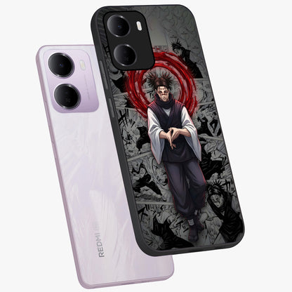 Cursed Ritual Ascension Glass Case displayed in angled mockup highlighting mystical ritual illustration with supernatural aesthetic.