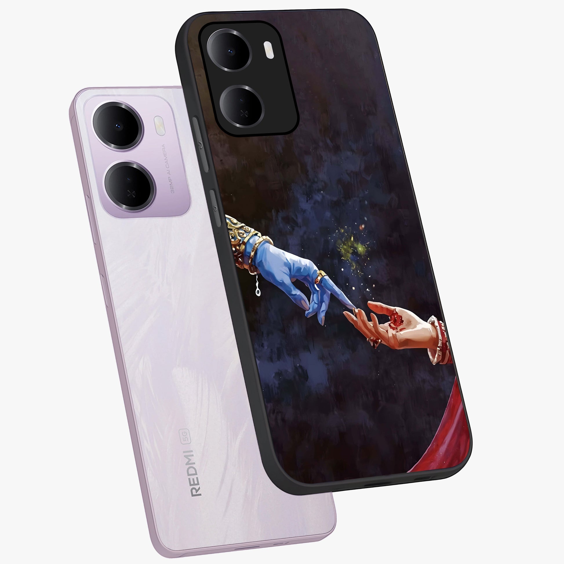 Divine Touch Eternal Glass Case displayed in angled mockup highlighting elegant divine inspired design with calm aesthetic style.