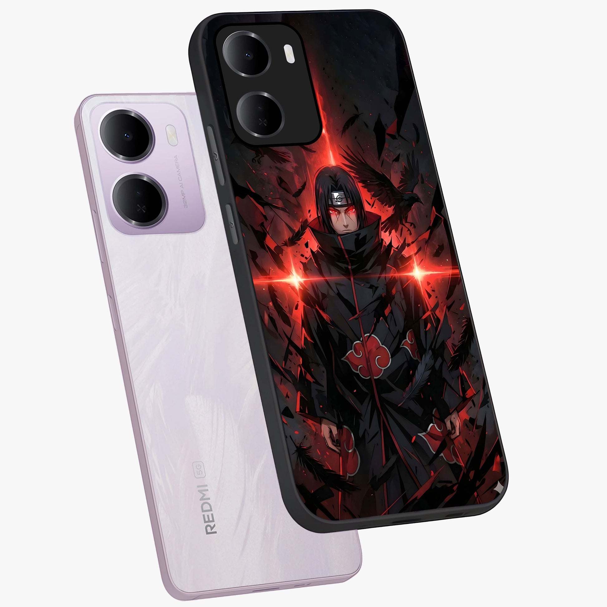 Focused Blade Discipline Glass Case displayed in angled mockup highlighting clean minimal text artwork with modern aesthetic style.