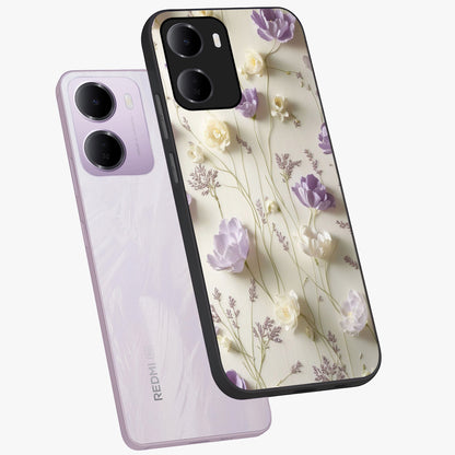 Lilac Breeze Harmony Glass Case displayed in angled mockup highlighting calm lilac breeze design with soothing aesthetic style.