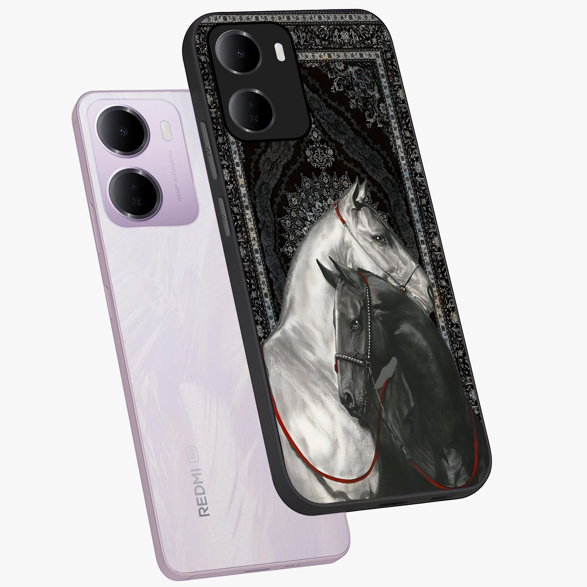 Majestic Ride Legacy Glass Case displayed in angled mockup highlighting sleek vehicle design with bold racing aesthetic.