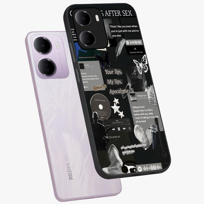 Midnight Love Echo Glass Case displayed in angled mockup highlighting elegant love inspired design with deep aesthetic style.