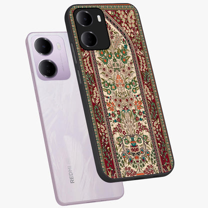 Persian Inspired Glass Case displayed in angled mockup highlighting intricate traditional design with elegant cultural aesthetic.
