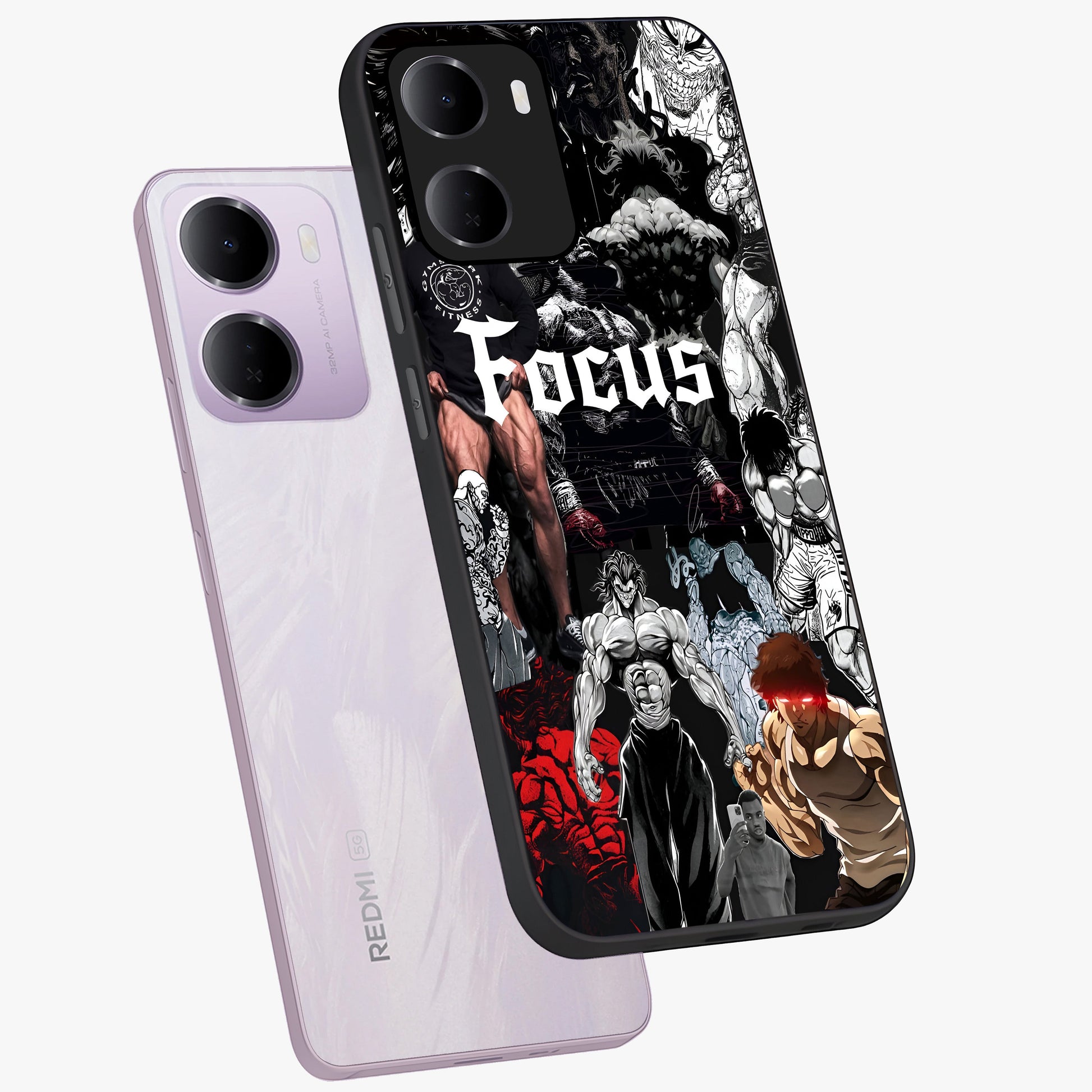 Relentless Power Focus Glass Case displayed in angled mockup highlighting bold statement design with modern aesthetic style.