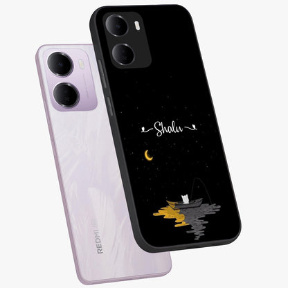 Silent Night Row Glass Case displayed in angled mockup highlighting peaceful evening design with dreamy night aesthetic.